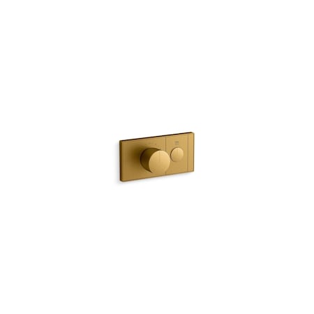 Kohler Anthem Recessed Mech Th Control 1Ot Vibrant Brushed Moderne Brass 26345-9-2MB